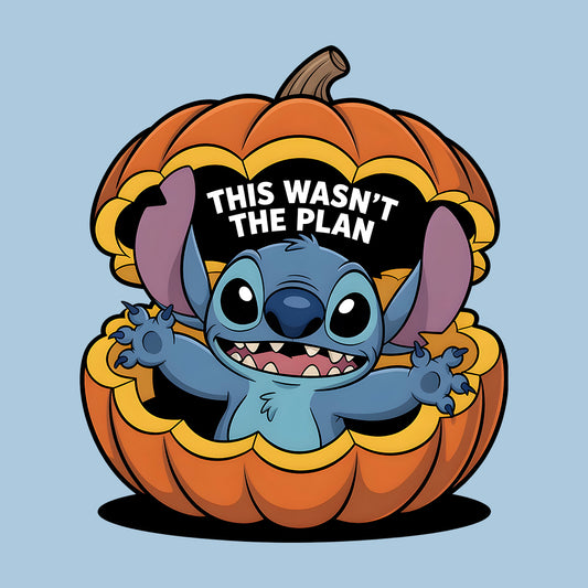 Disney Lilo & Stitch This Wasn't The Plan T-Shirt, Halloween Pumpkin Sweatshirt, Ohana Stitch Hoodie | PRODUCT CODE: DSKYHJLTY