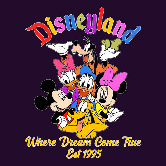 Disneyland 1995 Kids T-Shirt | Mickey & Friends Kids Jumper | Disney Cartoons Kids Hoodie | PRODUCT CODE: DSNTMGNTFV