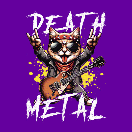 Death Metal Cat Guitar Metalhead Kitty | PRODUCT CODE: DTHMECGU