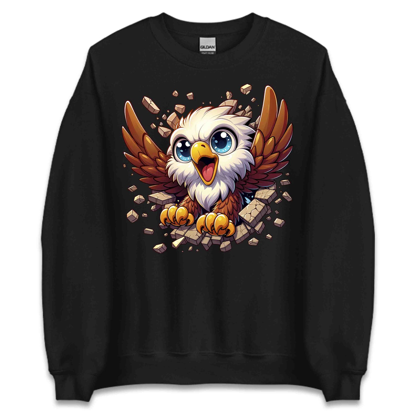 Eagle Breaking Through Wall 3D Realistic Powerful Baby Eagle | PRODUCT CODE: EGLBRKNWLAPO