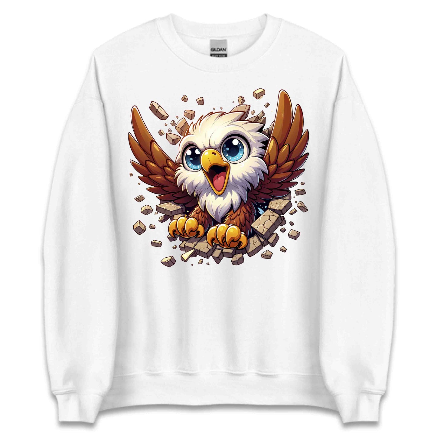 Eagle Breaking Through Wall 3D Realistic Powerful Baby Eagle | PRODUCT CODE: EGLBRKNWLAPO