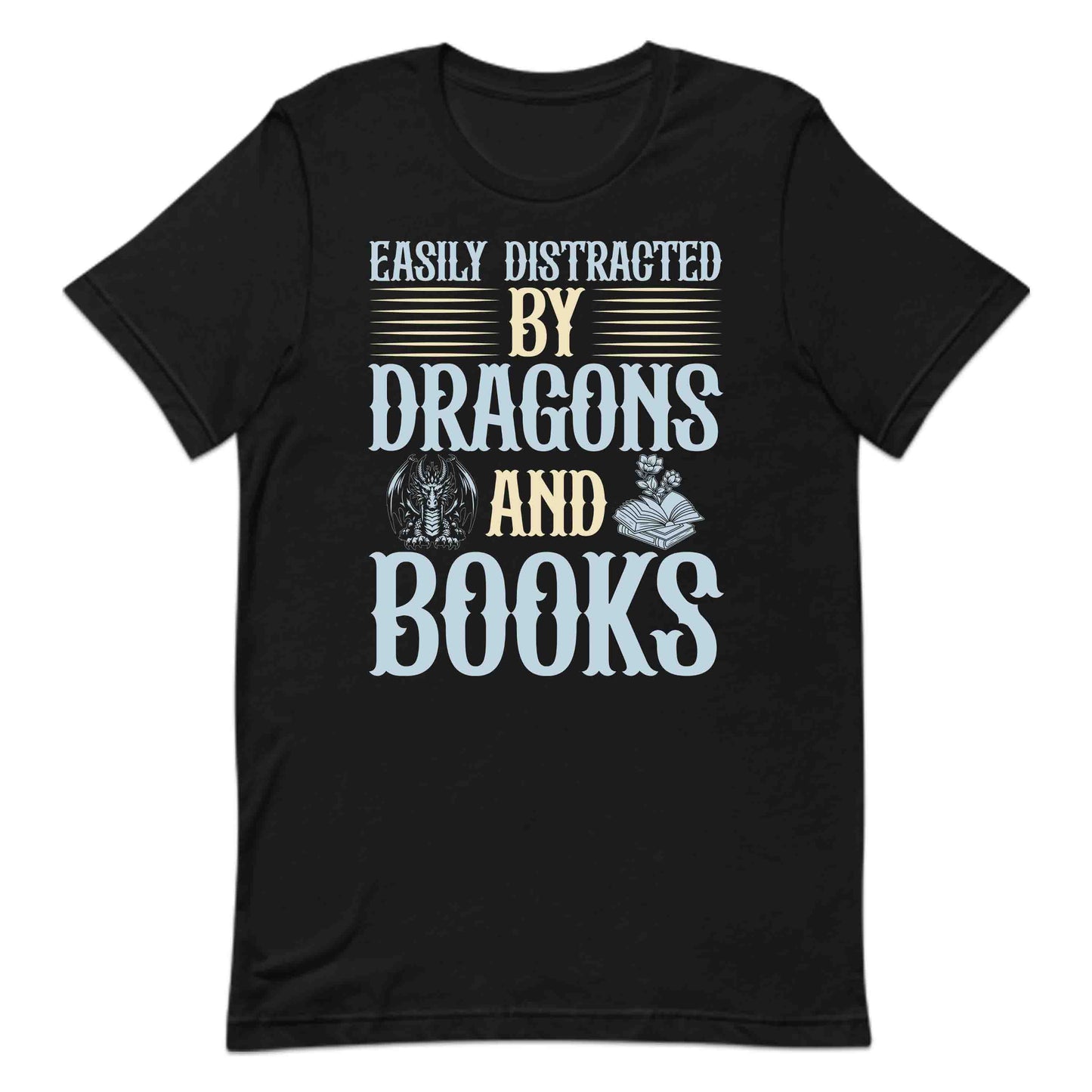 Easily Distracted by Dragons & Books Fantasy Reader Bookish Mythical Creature | PRODUCT CODE: ELSYDRTBCKAO