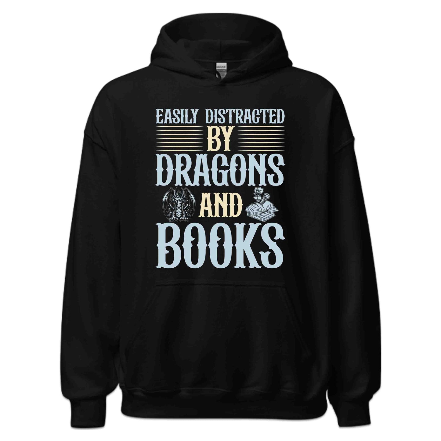 Easily Distracted by Dragons & Books Fantasy Reader Bookish Mythical Creature | PRODUCT CODE: ELSYDRTBCKAO