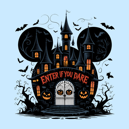 Enter If You Dare Disney Haunted Castle T-Shirt, Spooky Gothic Sweatshirt, Mickey Mouse Halloween Hoodie | PRODUCT CODE: ENASDTUADIH