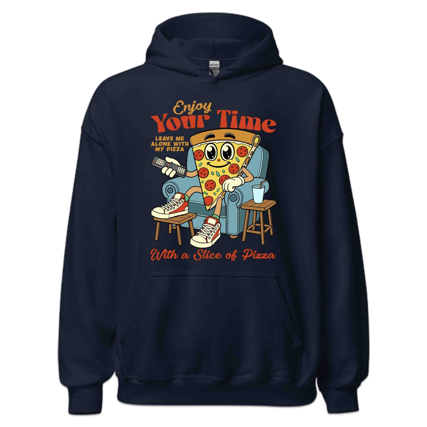 Enjoy Your Time Pizza Lover Cartoon Pizza Humor | PRODUCT CODE: ENYJYROTMPAC