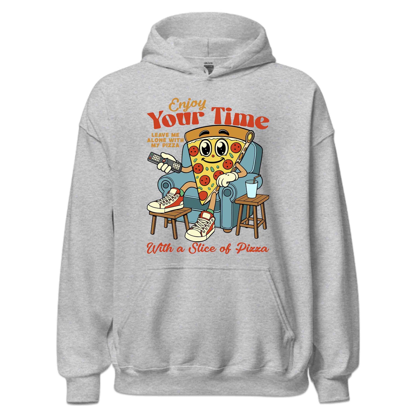 Enjoy Your Time Pizza Lover Cartoon Pizza Humor | PRODUCT CODE: ENYJYROTMPAC