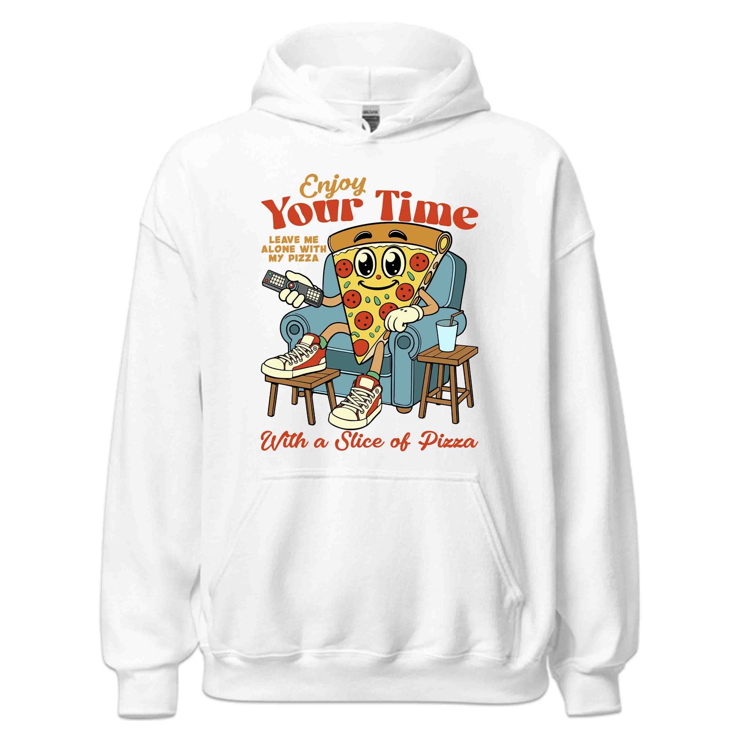 Enjoy Your Time Pizza Lover Cartoon Pizza Humor | PRODUCT CODE: ENYJYROTMPAC