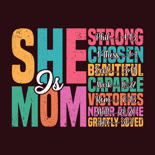 Empowering She Is Mom Inspirational Bible Verse Mother’s Day | PRODUCT CODE: EPMRNSHOPLRB