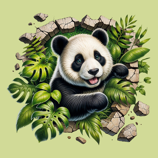 Epic 3D Realistic Panda Breaking Through Brick Wall | PRODUCT CODE: EPNDABRTHWLS