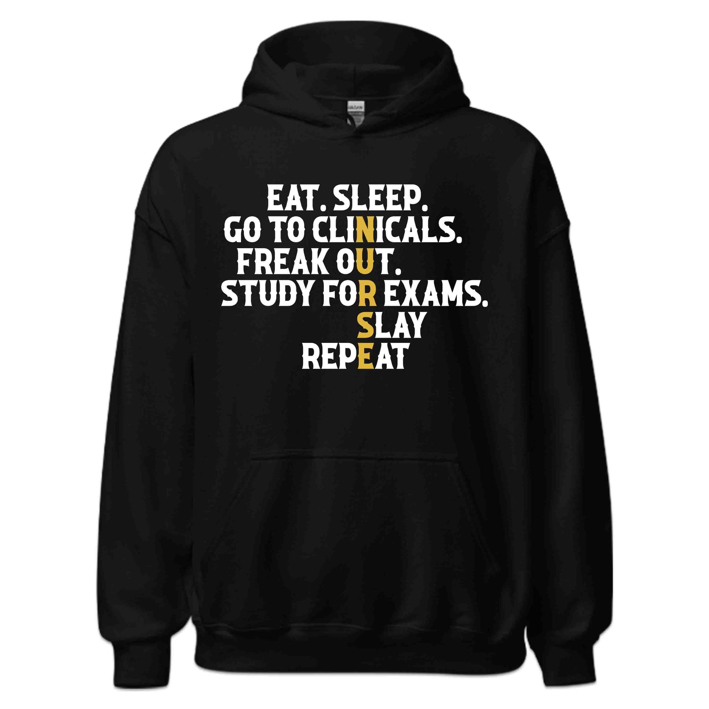 Eat Sleep Clinicals Freak Out Repeat Nursing Medical Humor | PRODUCT CODE: ETASLPCHFRK