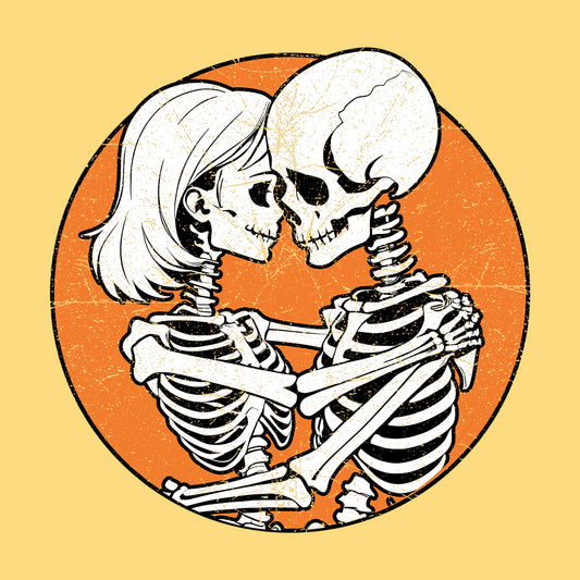 Eternal Love Skeletons Halloween Romantic Gothic Skeleton Couple | PRODUCT CODE: ETLVSKHGWN