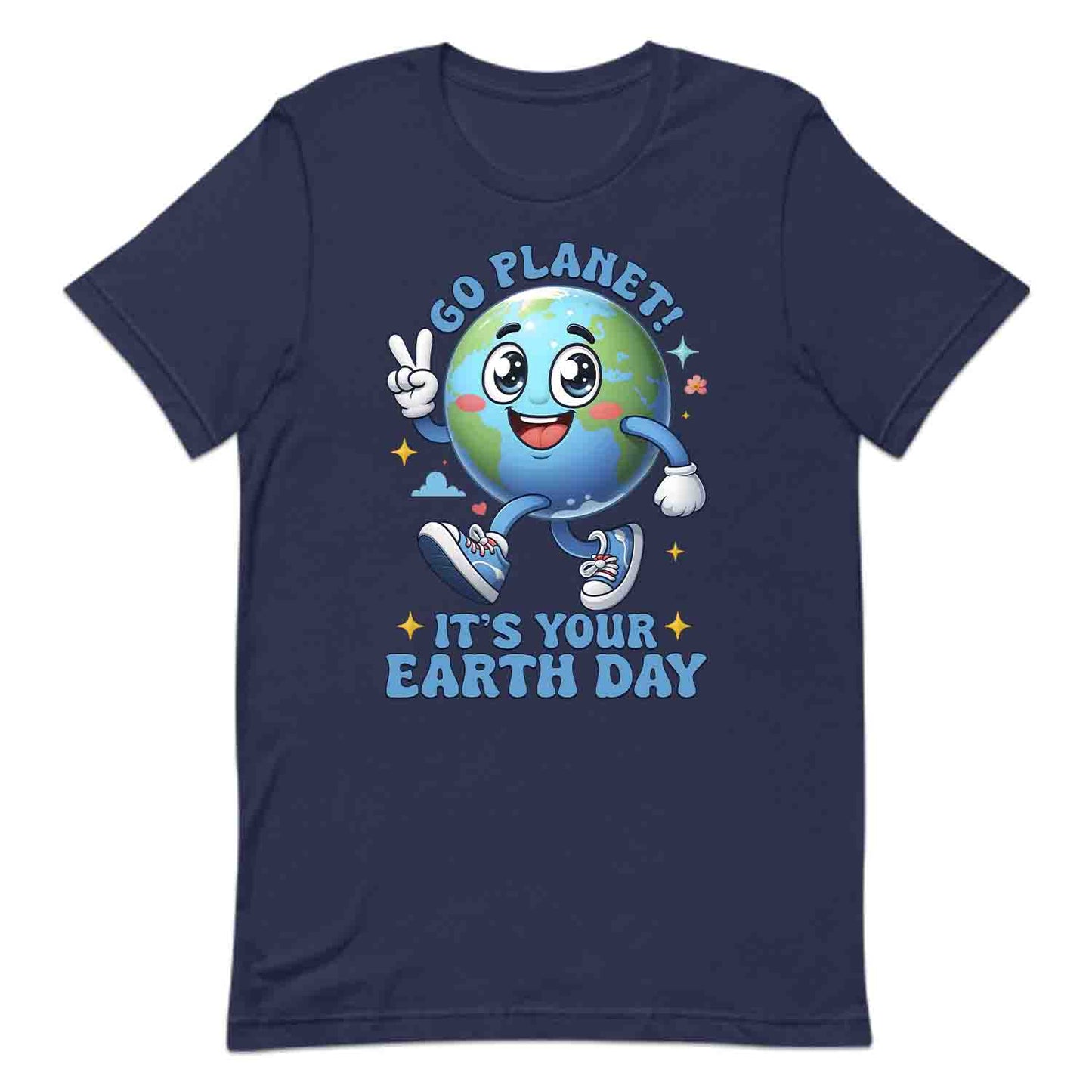 Earth Day T-Shirt, Sweatshirt, Hoodie – Cute Smiling Planet Eco-Friendly Gift | PRODUCT CODE: EYRTGDMBEA