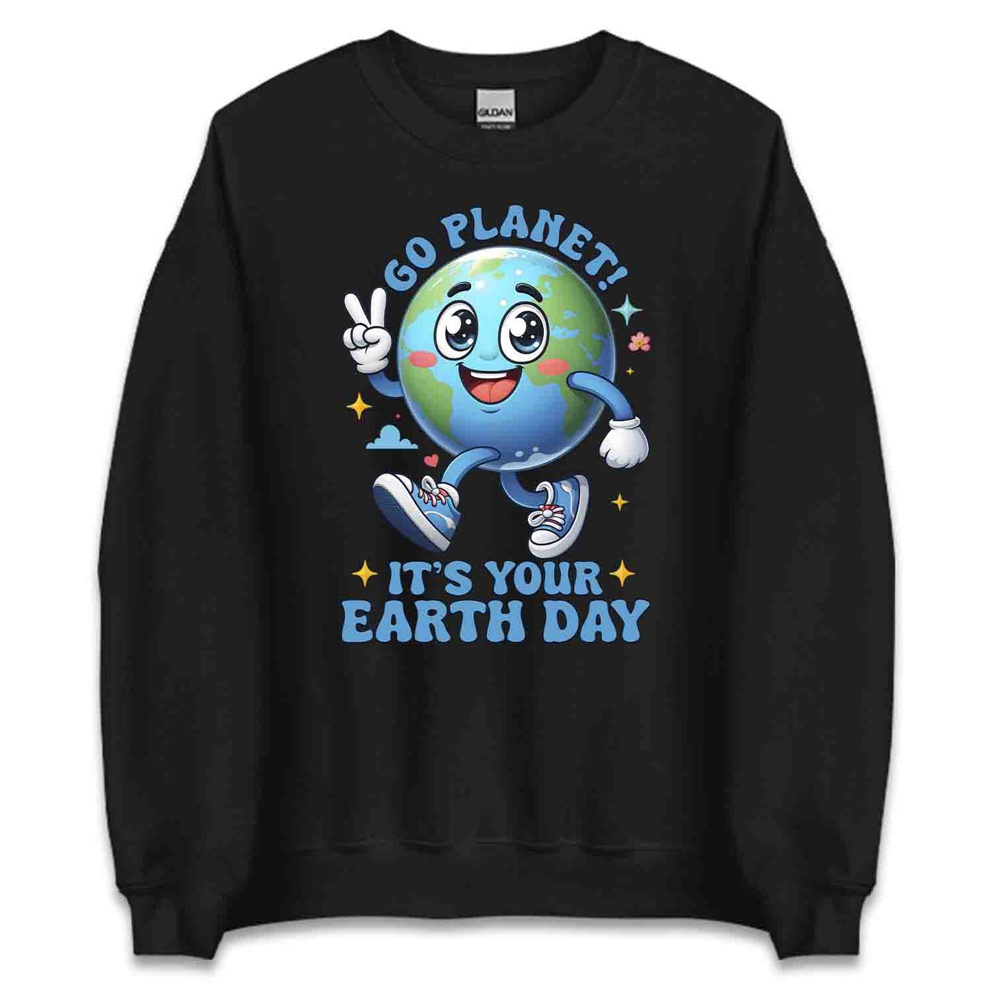 Earth Day T-Shirt, Sweatshirt, Hoodie – Cute Smiling Planet Eco-Friendly Gift | PRODUCT CODE: EYRTGDMBEA