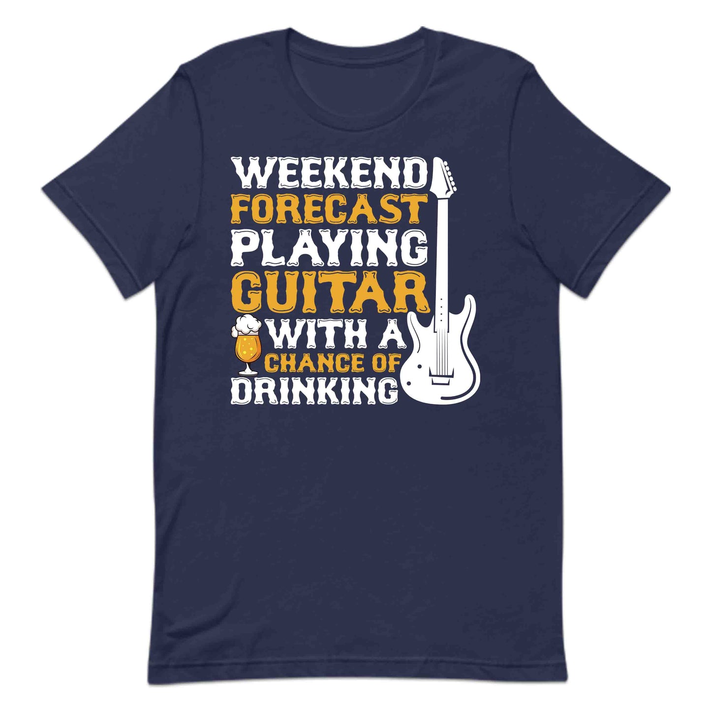 Funny Guitarist Beer Lover Weekend Forecast Humorous Beer Drinker Quot | PRODUCT CODE: FGRTSBRELBEP