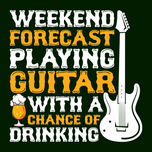Funny Guitarist Beer Lover Weekend Forecast Humorous Beer Drinker Quot | PRODUCT CODE: FGRTSBRELBEP