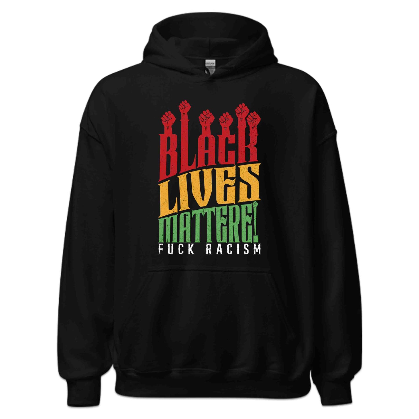 Black Lives Matter Fuck Racism BLM Stand Against Racism | PRODUCT CODE: FKCRSMIWBLKAO