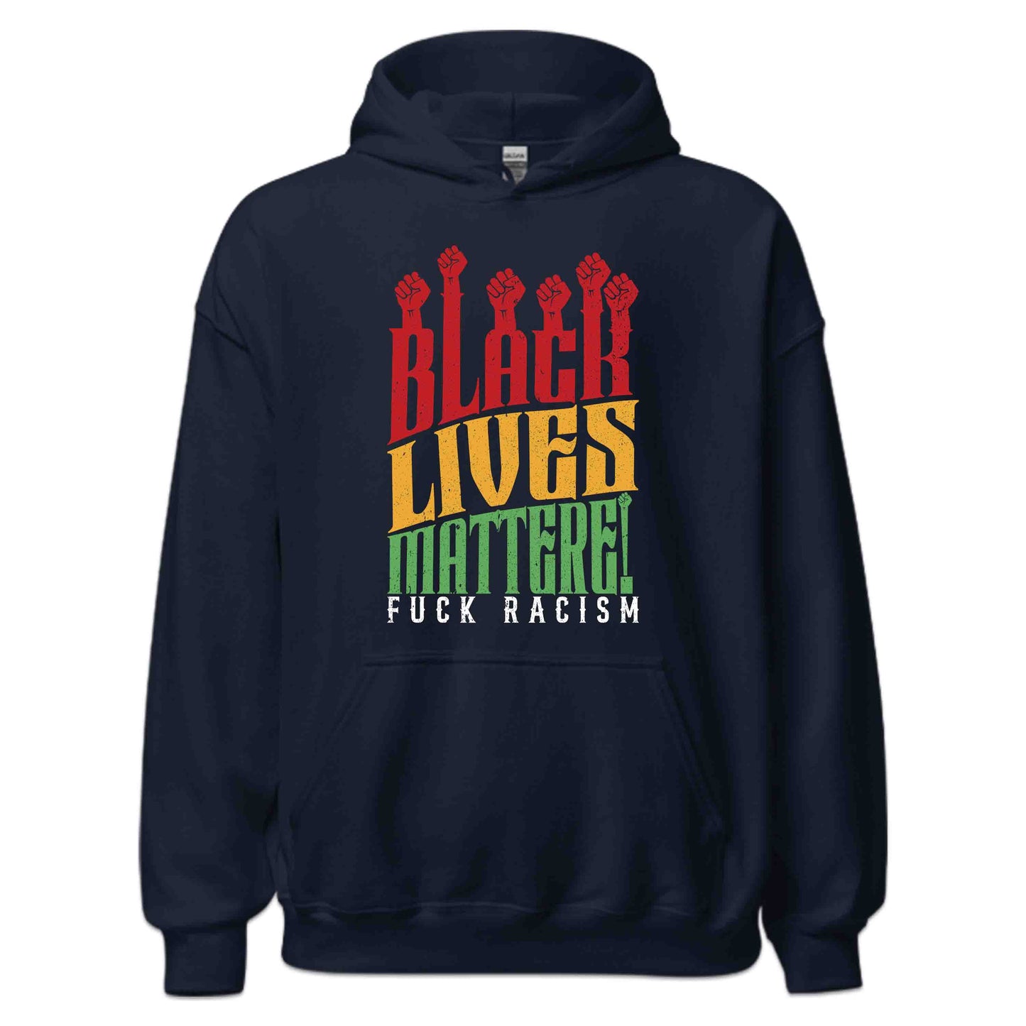 Black Lives Matter Fuck Racism BLM Stand Against Racism | PRODUCT CODE: FKCRSMIWBLKAO