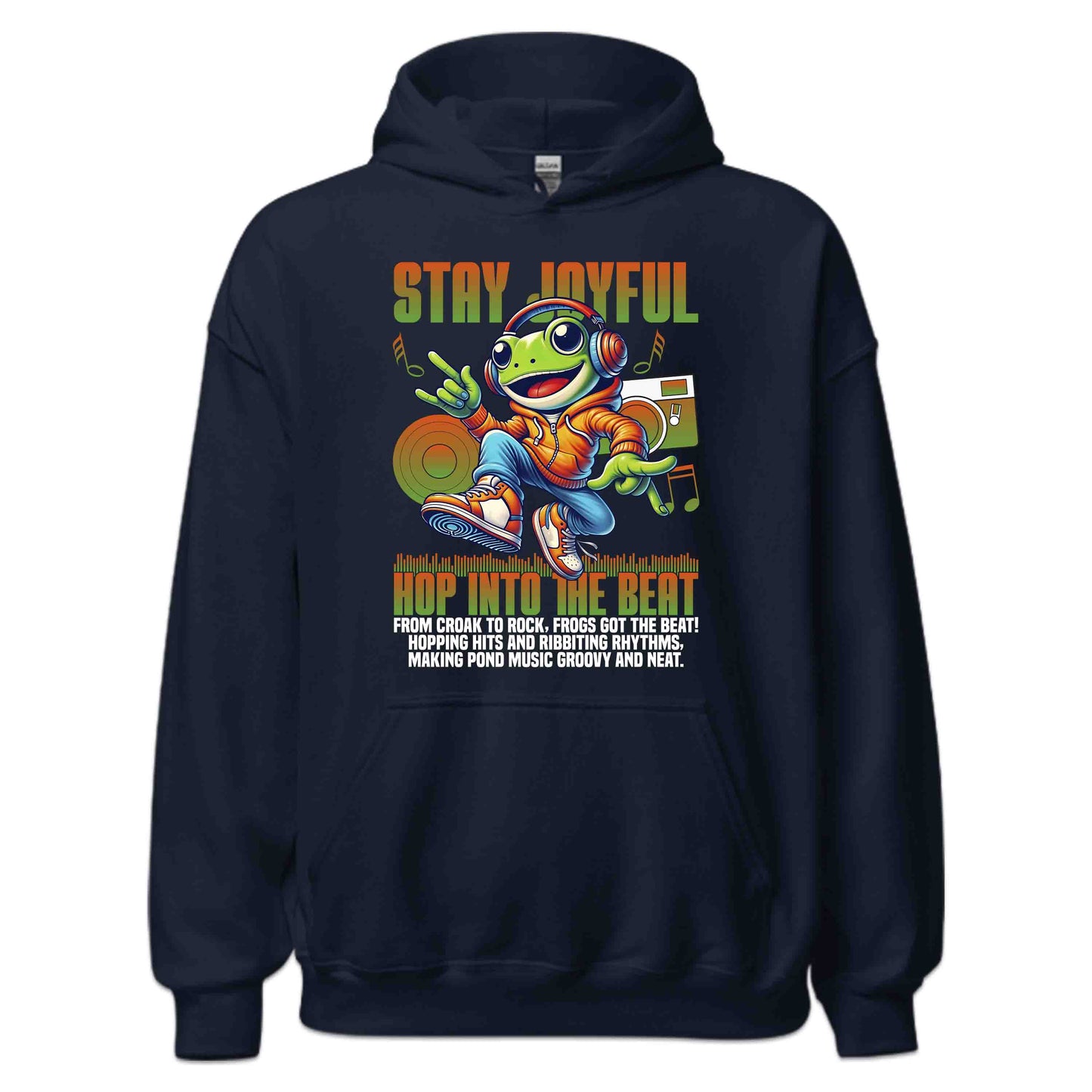 Funky Frog DJ Music Groovy Amphibian with Headphones & Sneakers | PRODUCT CODE: FKNYRGFOMSUW