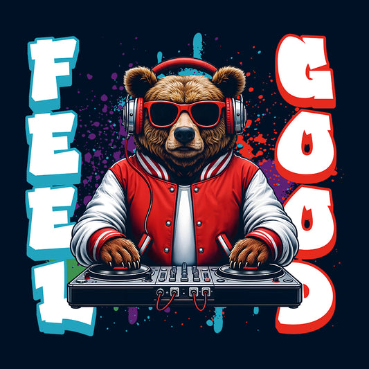 Feel Good DJ Bear Cool Bear with Headphones | PRODUCT CODE: FLEGDOBREH