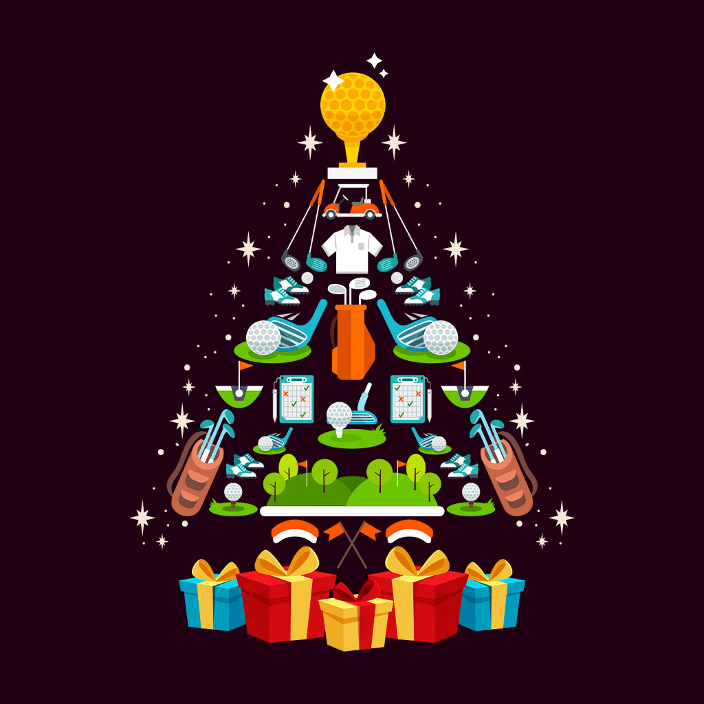 Golf Christmas Tree Festive Xmas Sports Holiday Golfing | PRODUCT CODE: FLGOCHTRXME