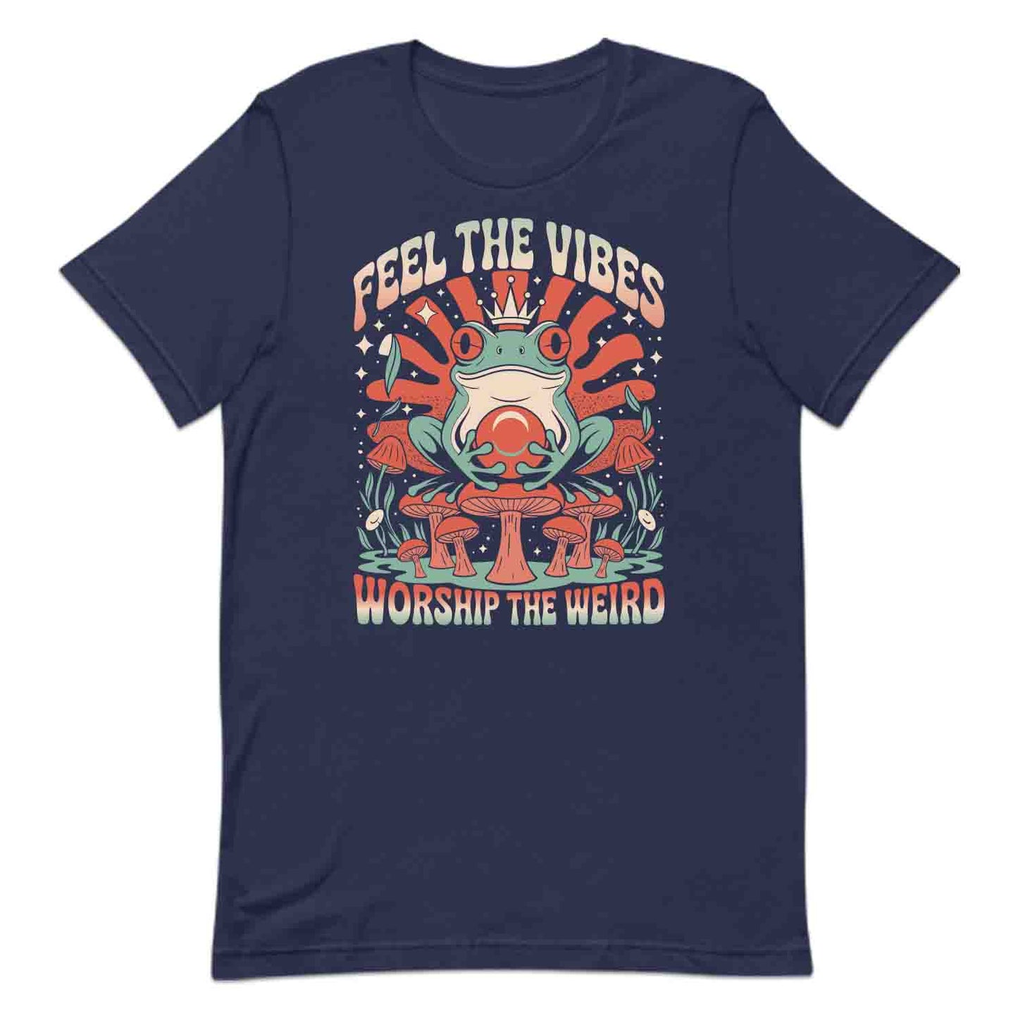 Feel the Vibes T-Shirt, Trippy Mushroom Sweatshirt, Psychedelic Boho Hoodie | PRODUCT CODE: FLKWEICBD