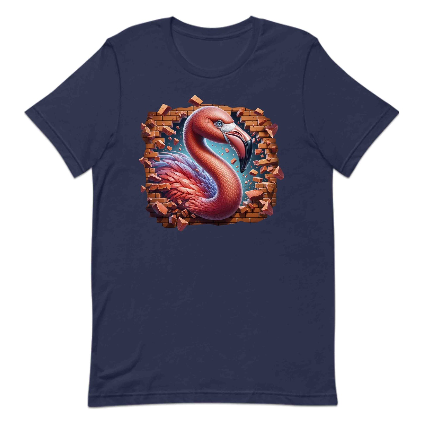 Flamingo Breaking Through Wall 3D Realistic Flamingo | PRODUCT CODE: FLMNBRKTHWLO