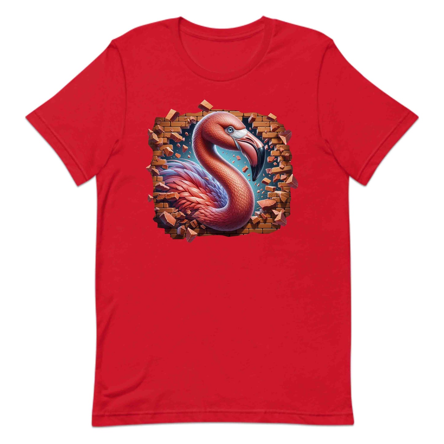 Flamingo Breaking Through Wall 3D Realistic Flamingo | PRODUCT CODE: FLMNBRKTHWLO