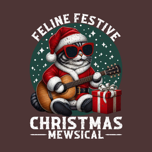 Feline Festive Christmas Mewsical Xmas Santa Cat Playing Guitar | PRODUCT CODE: FLNTVCHWSPY