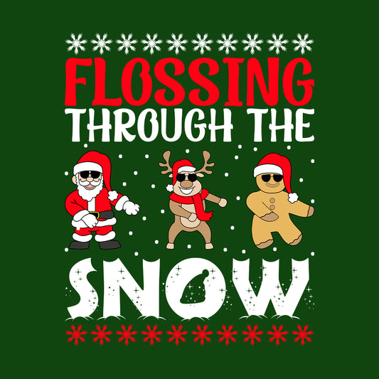 Flossing Through The Snow Christmas Dancing Xmas Dance Moves | PRODUCT CODE: FLSGTHRESNW