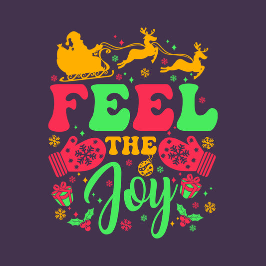 Christmas Feel The Joy Santa Claus Sleigh Xmas Holiday | PRODUCT CODE: FLTHJYCHRGE