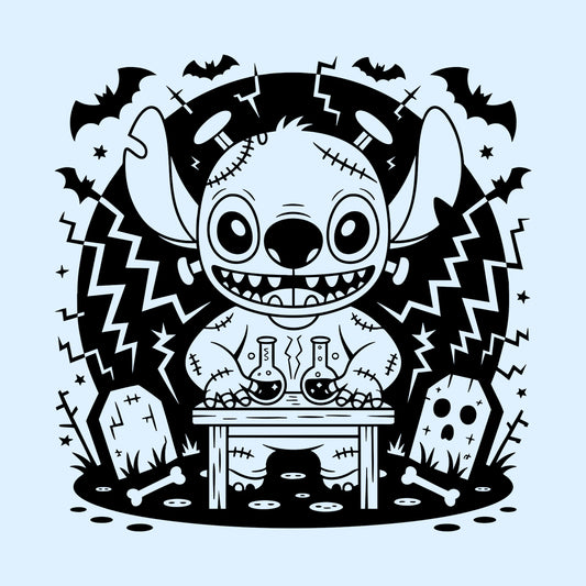 Franken-Stitch Halloween T-Shirt, Disney Mad Scientist Sweatshirt, Spooky Ohana Hoodie | PRODUCT CODE: FMRWEJGHC