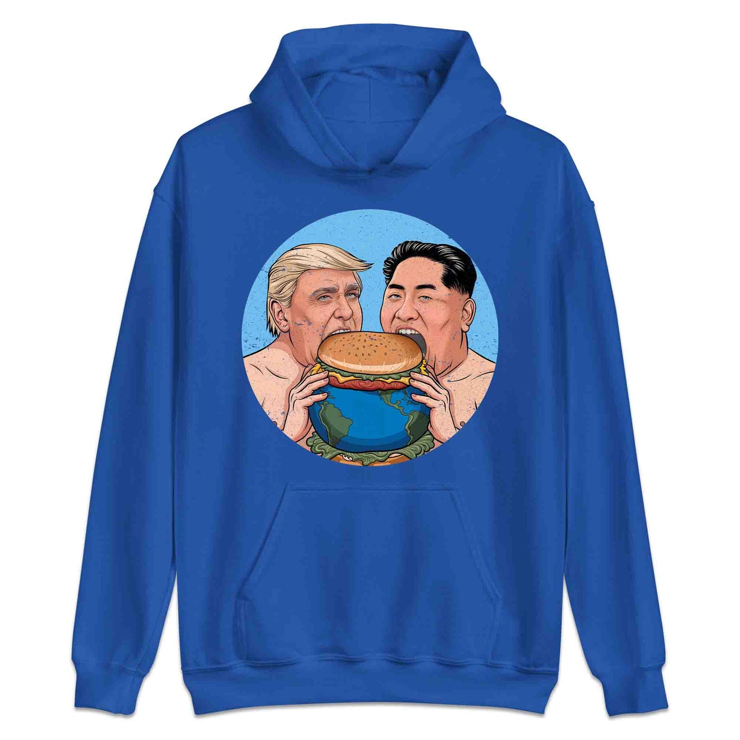 Funny Political Satire T-Shirt | Global Leaders Earth Burger Jumper | World Power Hunger Hoodie | PRODUCT CODE: FNPLCTASGB