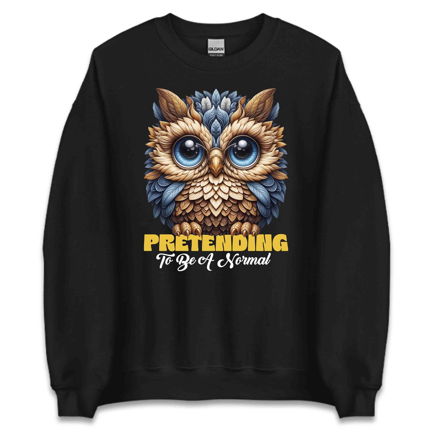 Funny Owl Lover Pretending to Be Normal Hilarious Owl Quote Whimsical Woodland | PRODUCT CODE: FNYWLOLVRPTD