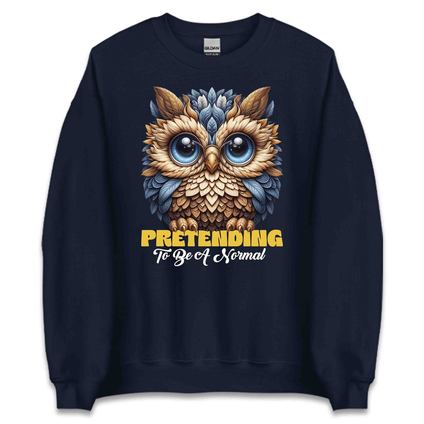 Funny Owl Lover Pretending to Be Normal Hilarious Owl Quote Whimsical Woodland | PRODUCT CODE: FNYWLOLVRPTD
