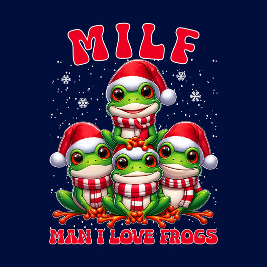 Frogs Christmas MILF Man I Love Frogs Humorous Xmas Frog | PRODUCT CODE: FRGCHTMLFVE