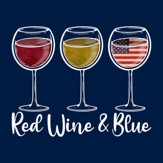 Red Wine & Blue 4th Of July American Flag | PRODUCT CODE: FRTHRDWNB