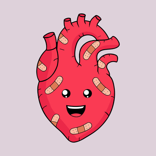 Heart With Bandaids Heart Warrior | PRODUCT CODE: FRTWBDSWA