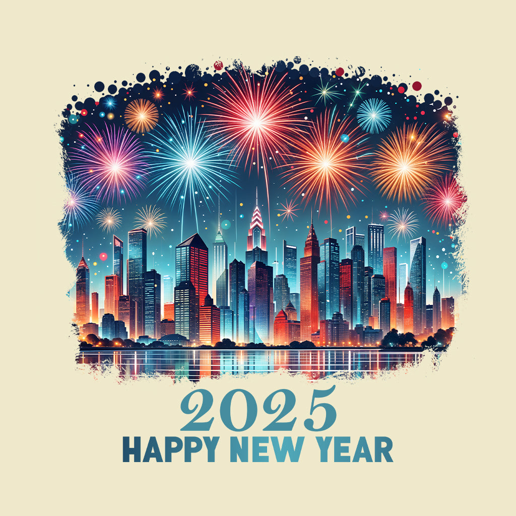 2025 Fireworks and Cityscape Happy New Year | PRODUCT CODE: FRWKSCYTPETWN