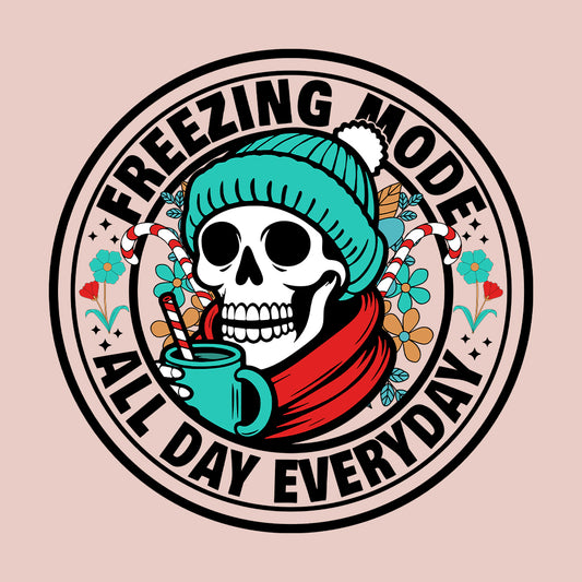 Freezing Mode All Day Everyday Christmas Skeleton Gothic Xmas | PRODUCT CODE: FRZNGMDOALYE