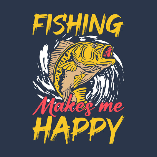 Fishing Makes Me Happy Retro Fisherman | PRODUCT CODE: FSHMKEHPYRT