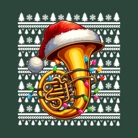 Festive Tuba Christmas Musical Holiday Cheerful Xmas Tuba Musician | PRODUCT CODE: FTCBIUCHRML