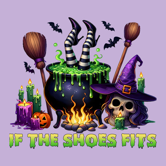 If The Shoe Fits Witch Feet In Cauldron Dripping Candles Halloween | PRODUCT CODE: FTHSHTHLWC