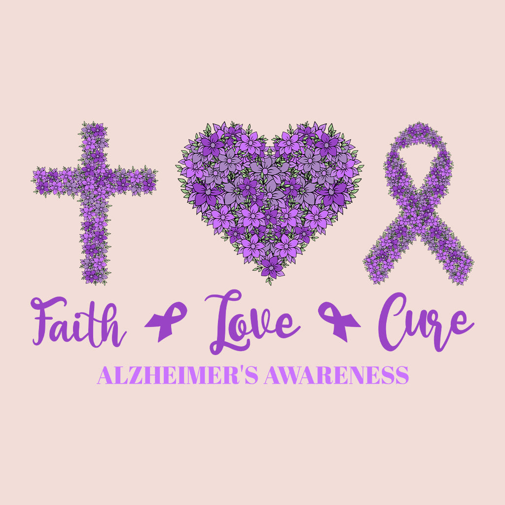Faith Love Cure Alzheimer's Mental Health Awareness | PRODUCT CODE: FTLVCRAZML