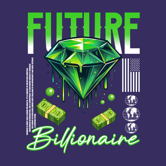 Future Billionaire Green Diamond and Money Motivational Streetwear | PRODUCT CODE: FTREVLBNEGRD
