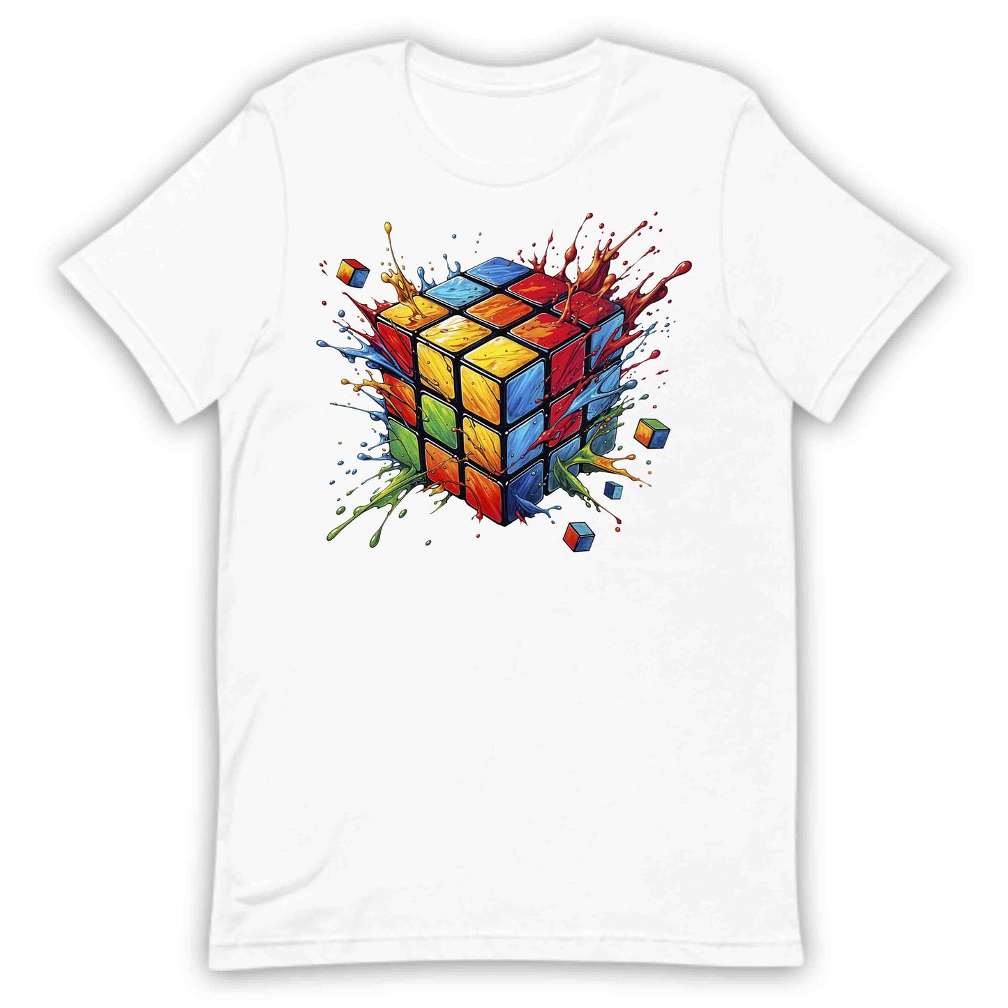 Futuristic Vibrant Rubik’s Cube 3D Puzzle Splash Speedcubers Gamers & Math Lovers | PRODUCT CODE: FTRSCVBNEULK