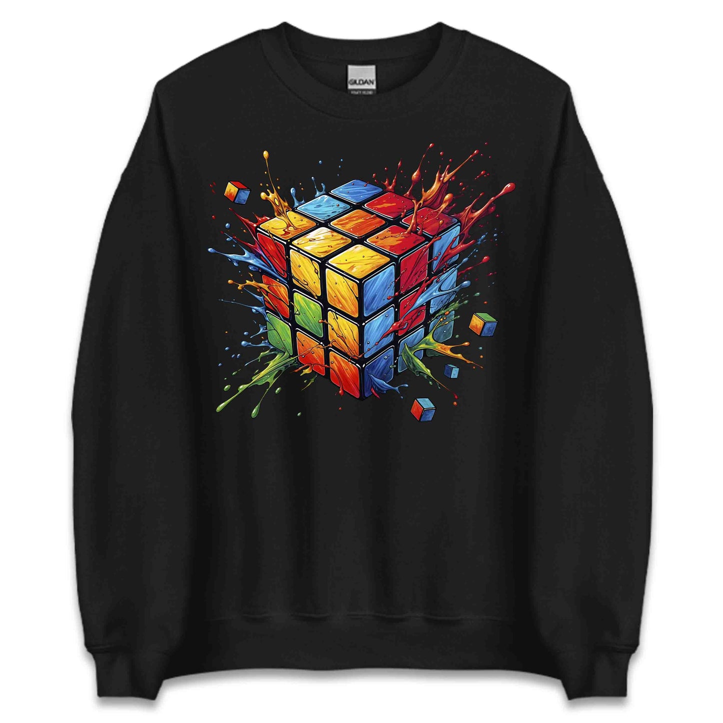 Futuristic Vibrant Rubik’s Cube 3D Puzzle Splash Speedcubers Gamers & Math Lovers | PRODUCT CODE: FTRSCVBNEULK