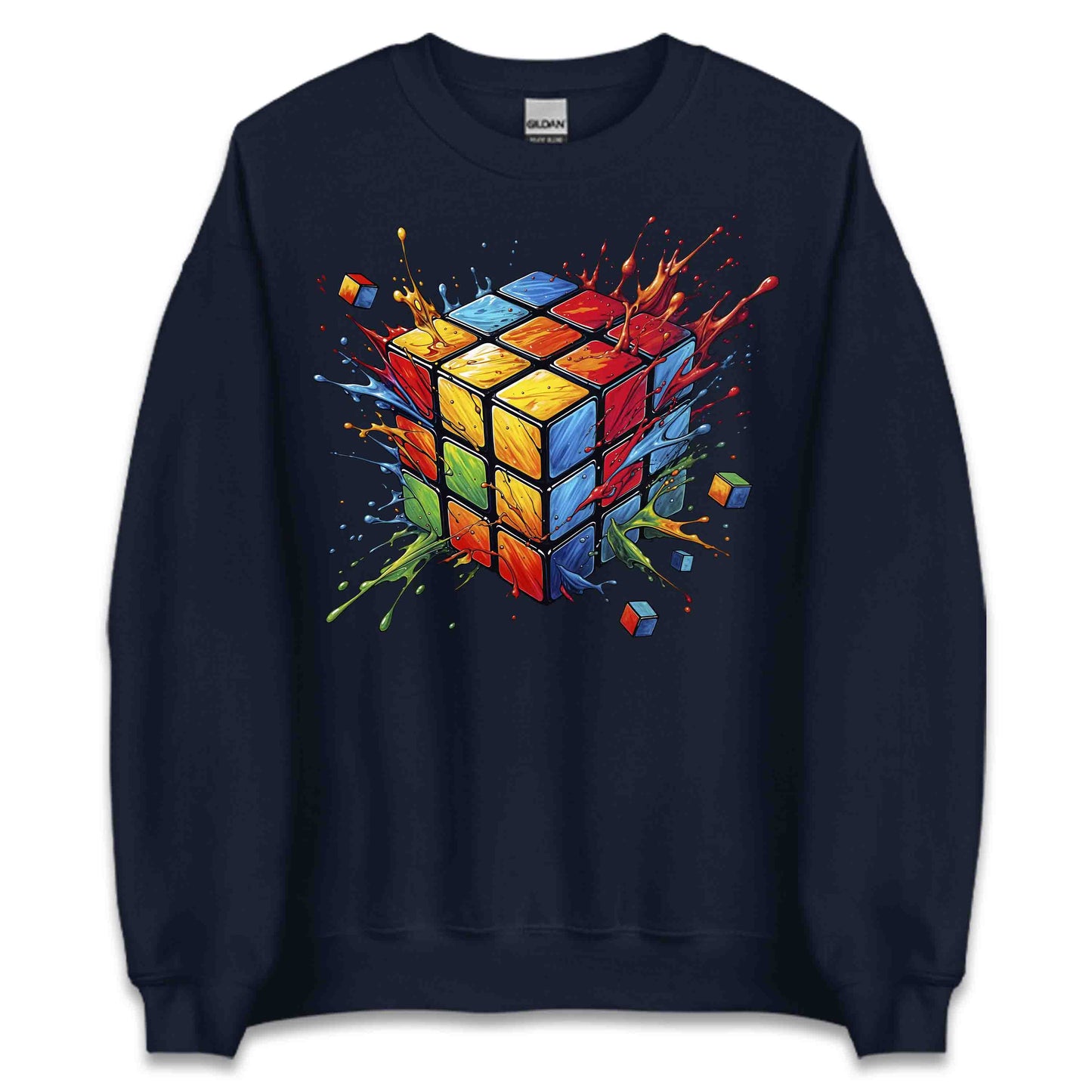 Futuristic Vibrant Rubik’s Cube 3D Puzzle Splash Speedcubers Gamers & Math Lovers | PRODUCT CODE: FTRSCVBNEULK