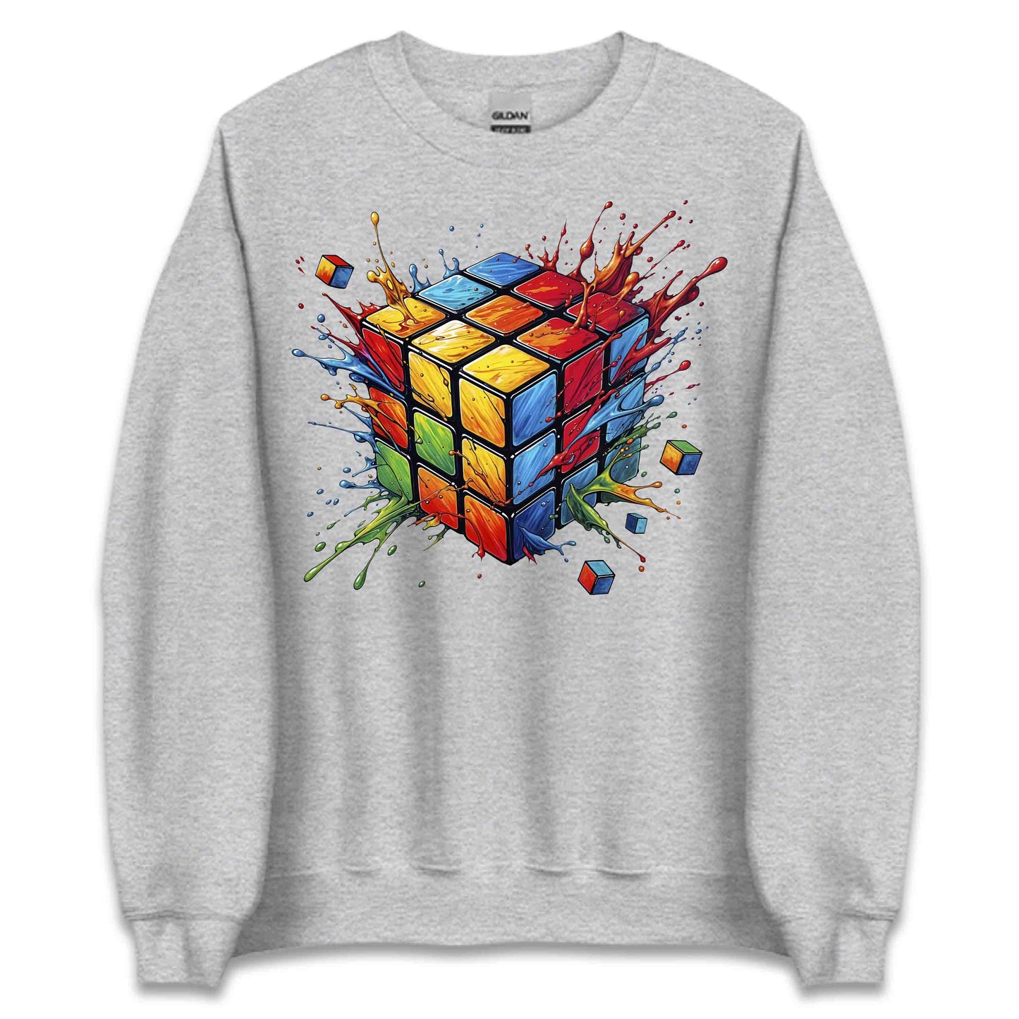 Futuristic Vibrant Rubik’s Cube 3D Puzzle Splash Speedcubers Gamers & Math Lovers | PRODUCT CODE: FTRSCVBNEULK