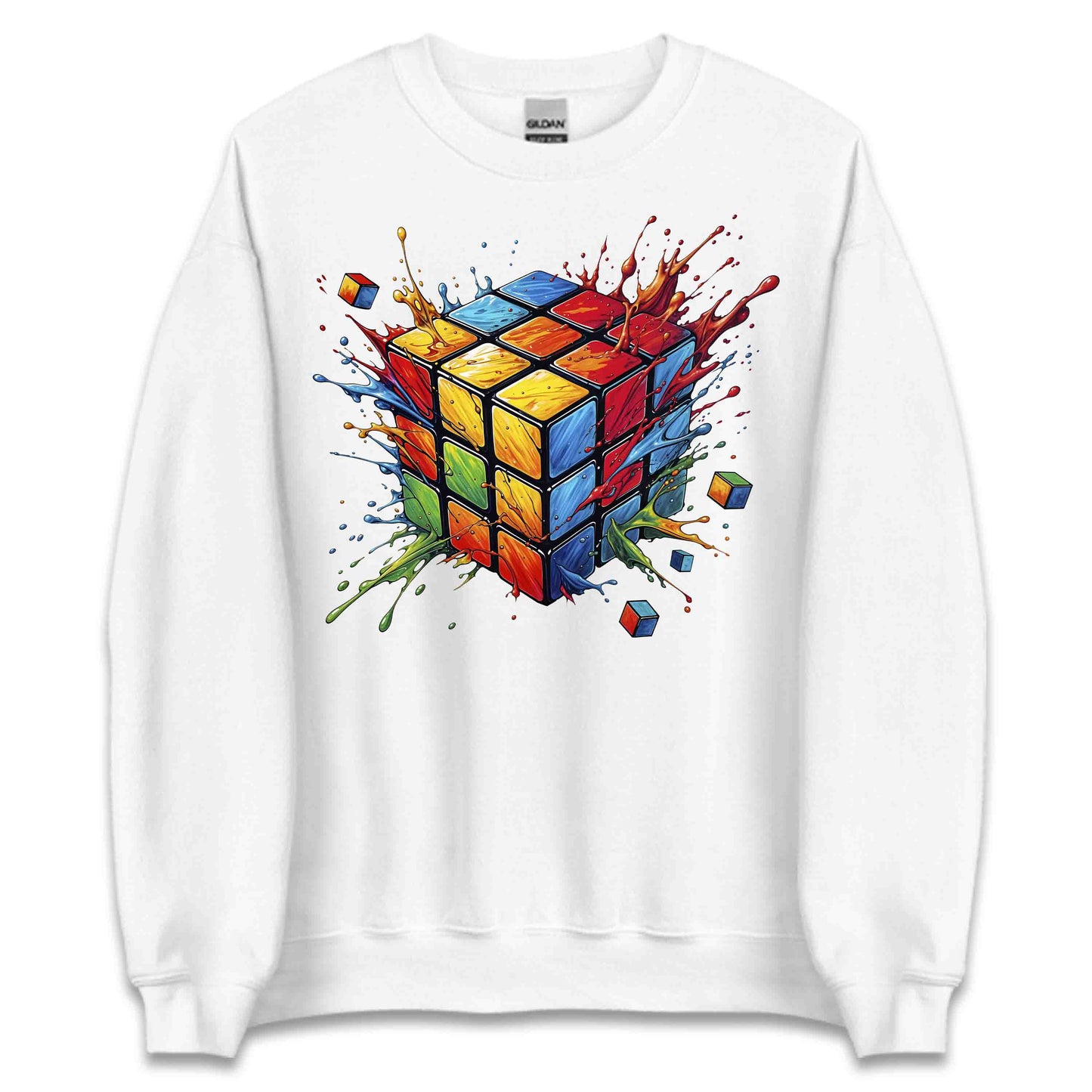 Futuristic Vibrant Rubik’s Cube 3D Puzzle Splash Speedcubers Gamers & Math Lovers | PRODUCT CODE: FTRSCVBNEULK
