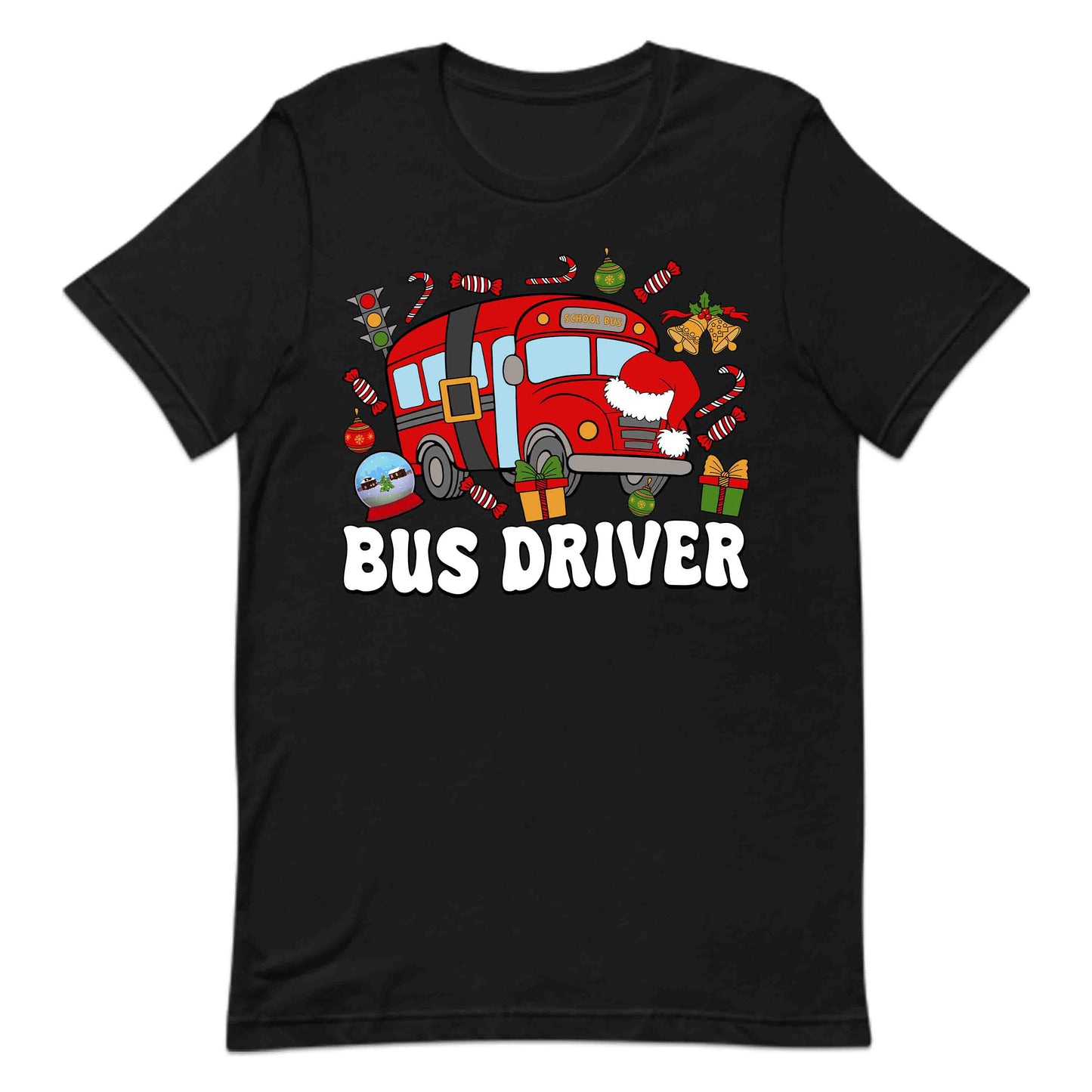 Festive Christmas School Bus Bus Driver Merry Xmas | PRODUCT CODE: FTVSBUDRIEMY